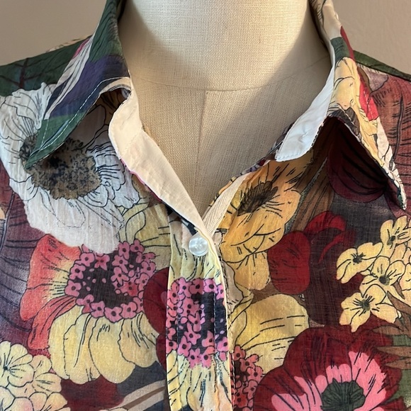 Jean Pierre Klifa PARIS Alice’s Garden Parktown button down shirt long sleeve XS - Picture 3 of 14